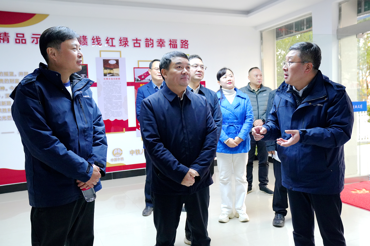 吉安市副市长廖东生到集团公司长赣高铁站前6标项目经理部调研